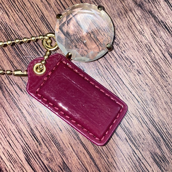 Stunning Coach Satin Evening Bag with Gold Ball Chain - Picture 3 of 6